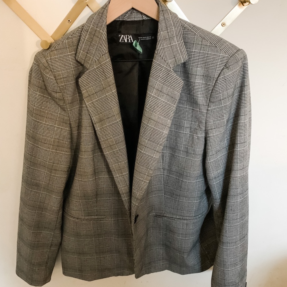 Zara plaid blazer